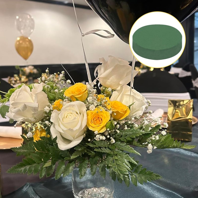 IHDYPPEW 10 PCS Superior Floral Foam Blocks, 6.5 Inch Large Dry Green Foam for Flower Arrangements Exquisite Flower Arrangements- Round Oasis Foam Blocks for Florists and Craft Lovers - Image 5